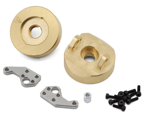 VPS02910 Vanquish Products Brass F10 Straight Axle Steering Knuckles (2) (151g ea)