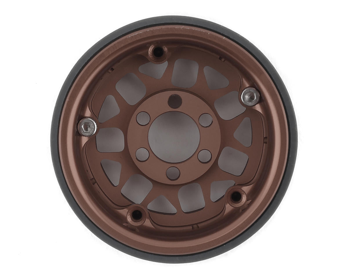 VPS07716 Vanquish Products 1.9" KMC XD127 Bully CNC Aluminum Crawler Beadlock Wheels (Bronze) (2)
