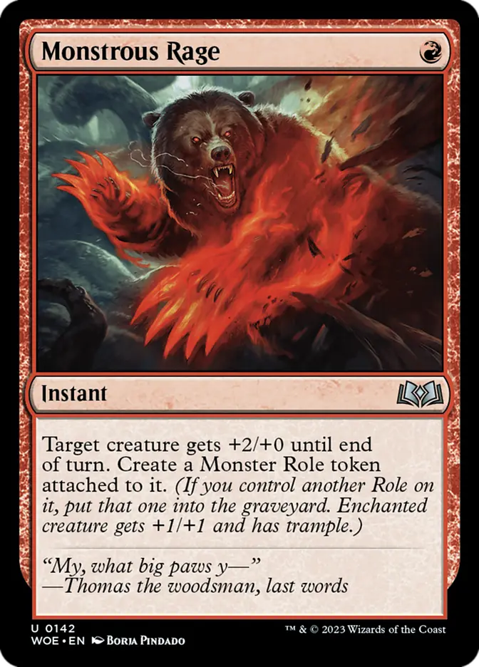 Monstrous Rage - (WOE) Wilds of Eldraine