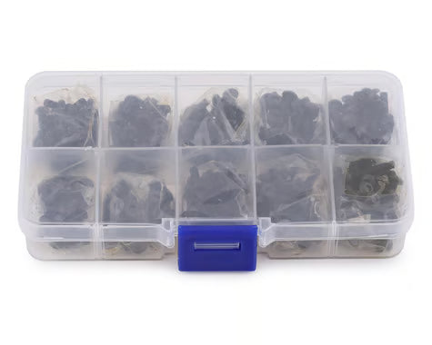 SSS-300 Yeah Racing 3mm Carbon Steel Screw Set w/Case (300) (Flat Head/Button Head)