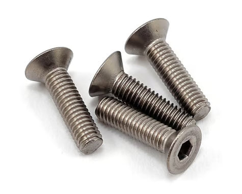 ZC-F312TA Yokomo 3x12mm Titanium Flat Head Screw (4)